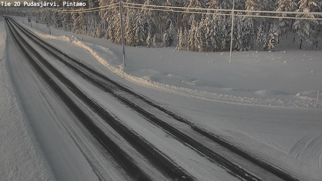 Weather Camera Image Väg 20 Pudasjärvi, Pintamo, Pudasjärvi, Pohjois-Pohjanmaa