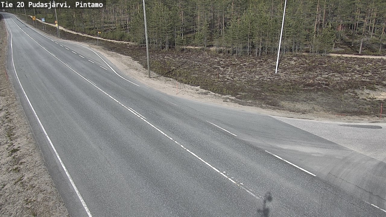 Kelikamerat Kuva Tie 20 Pudasjärvi, Pintamo, Pudasjärvi, Pohjois-Pohjanmaa