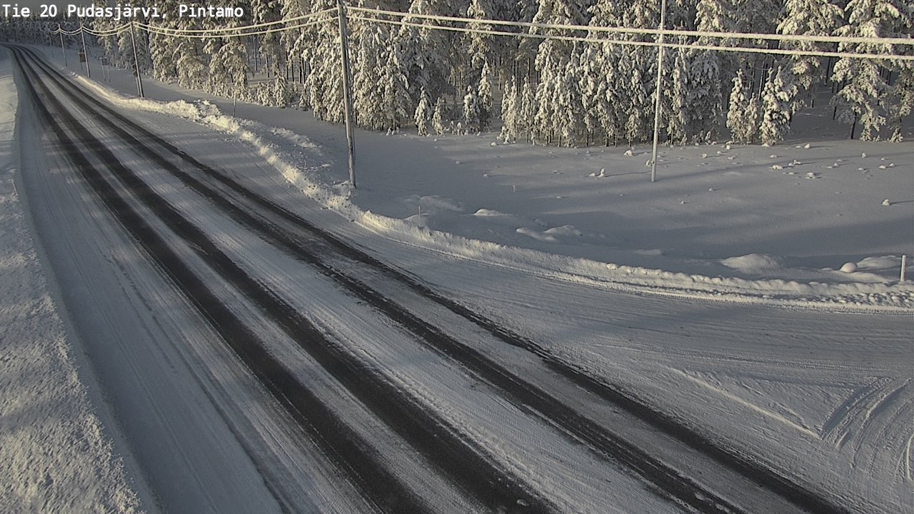 Weather Camera Image Väg 20 Pudasjärvi, Pintamo, Pudasjärvi, Pohjois-Pohjanmaa