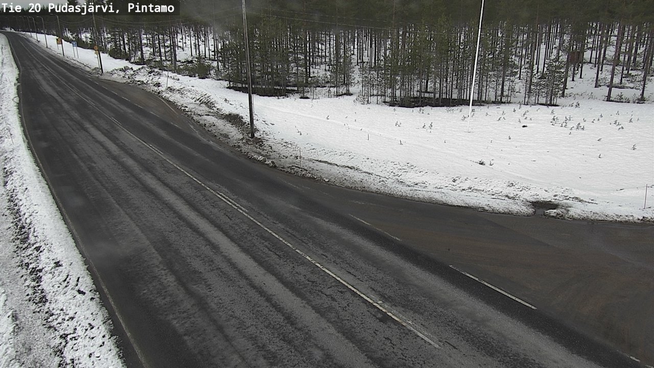 Weather Camera Image Väg 20 Pudasjärvi, Pintamo, Pudasjärvi, Pohjois-Pohjanmaa