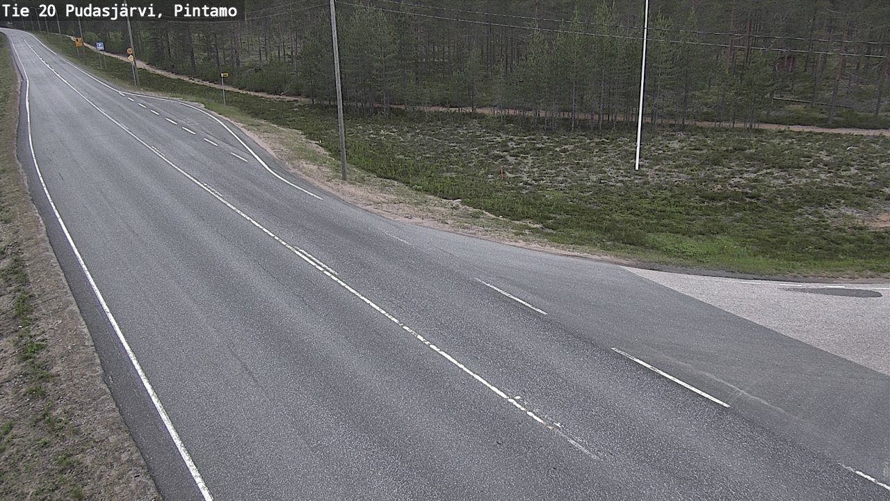 Kelikamerat Kuva Tie 20 Pudasjärvi, Pintamo, Pudasjärvi, Pohjois-Pohjanmaa
