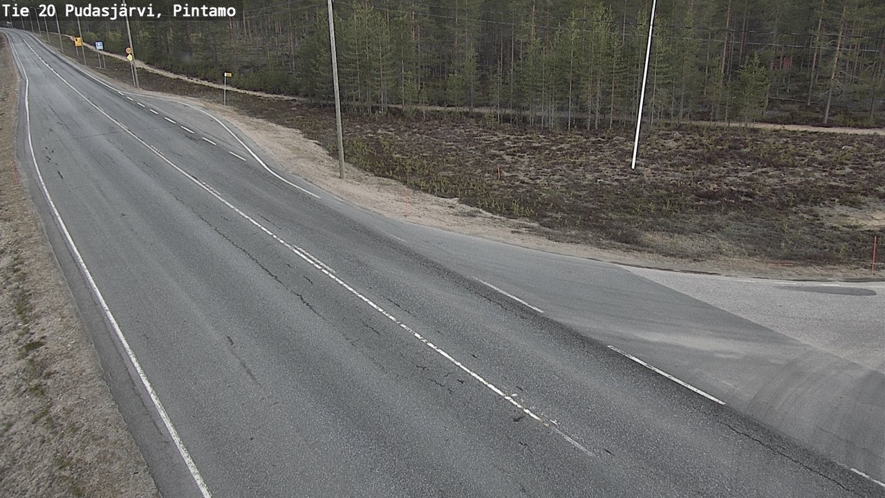 Kelikamerat Kuva Tie 20 Pudasjärvi, Pintamo, Pudasjärvi, Pohjois-Pohjanmaa
