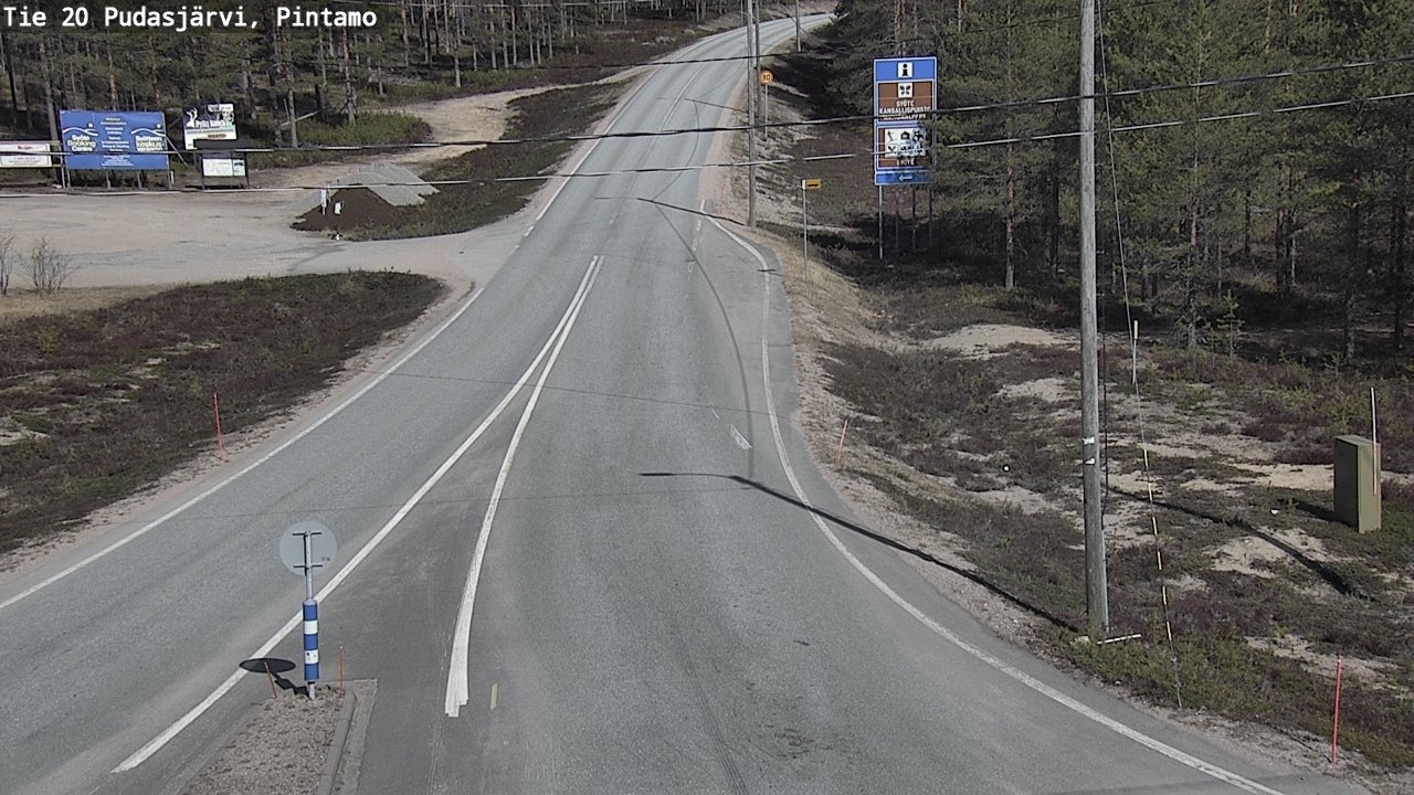Kelikamerat Kuva Tie 20 Pudasjärvi, Pintamo, Pudasjärvi, Pohjois-Pohjanmaa
