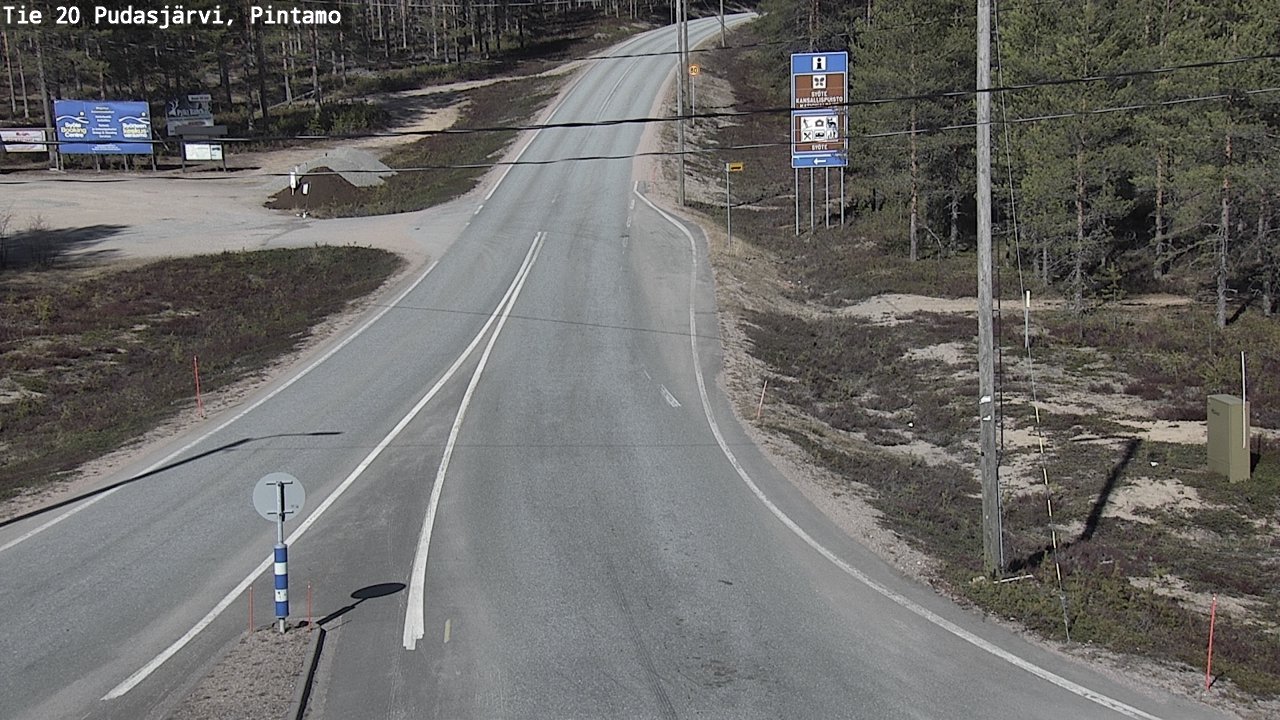 Kelikamerat Kuva Tie 20 Pudasjärvi, Pintamo, Pudasjärvi, Pohjois-Pohjanmaa