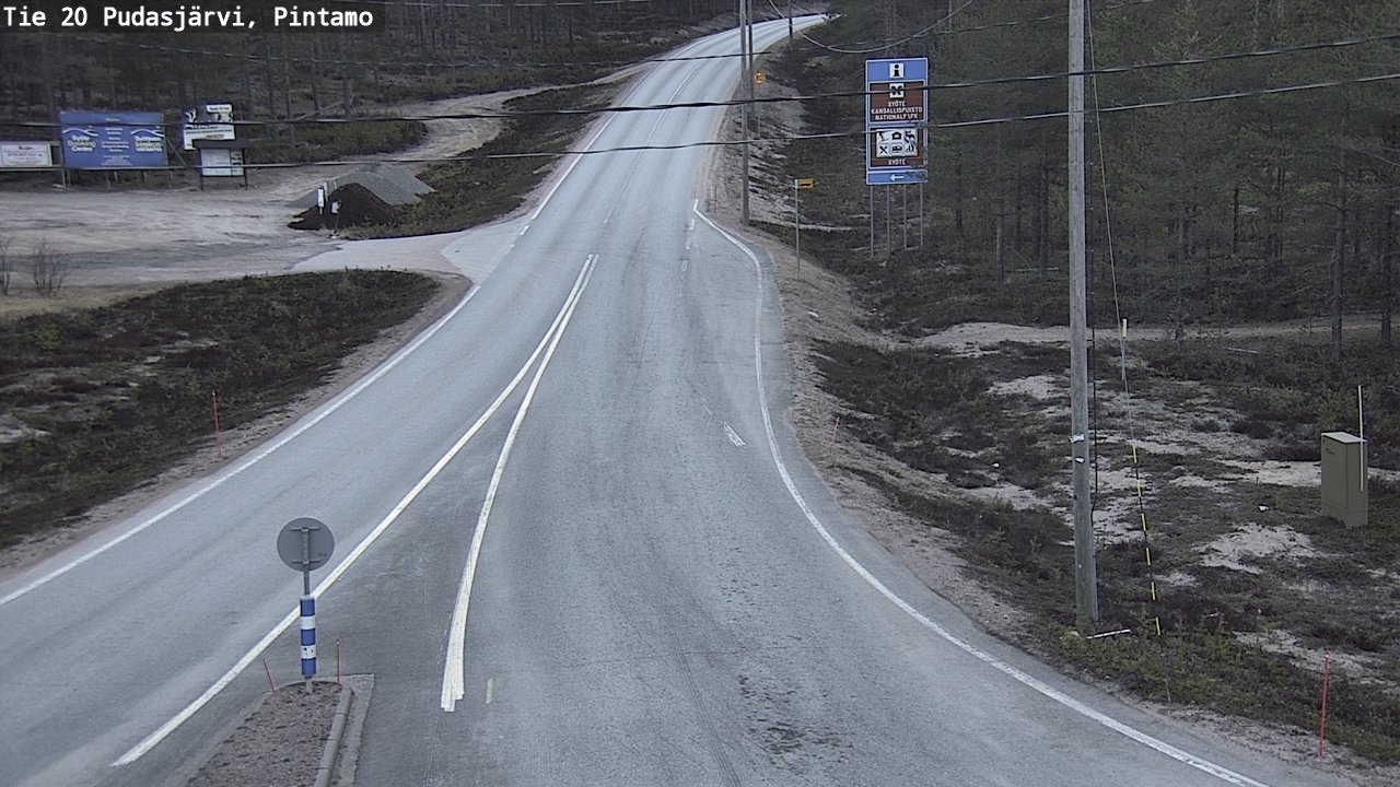 Kelikamerat Kuva Tie 20 Pudasjärvi, Pintamo, Pudasjärvi, Pohjois-Pohjanmaa