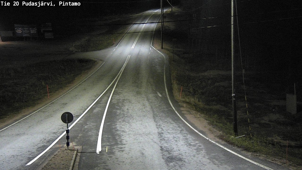 Weather Camera Image Väg 20 Pudasjärvi, Pintamo, Pudasjärvi, Pohjois-Pohjanmaa