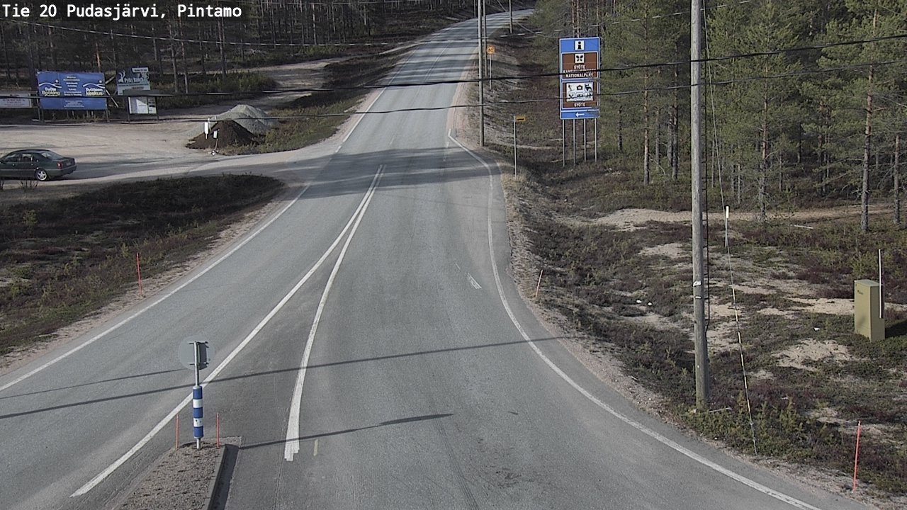 Kelikamerat Kuva Tie 20 Pudasjärvi, Pintamo, Pudasjärvi, Pohjois-Pohjanmaa