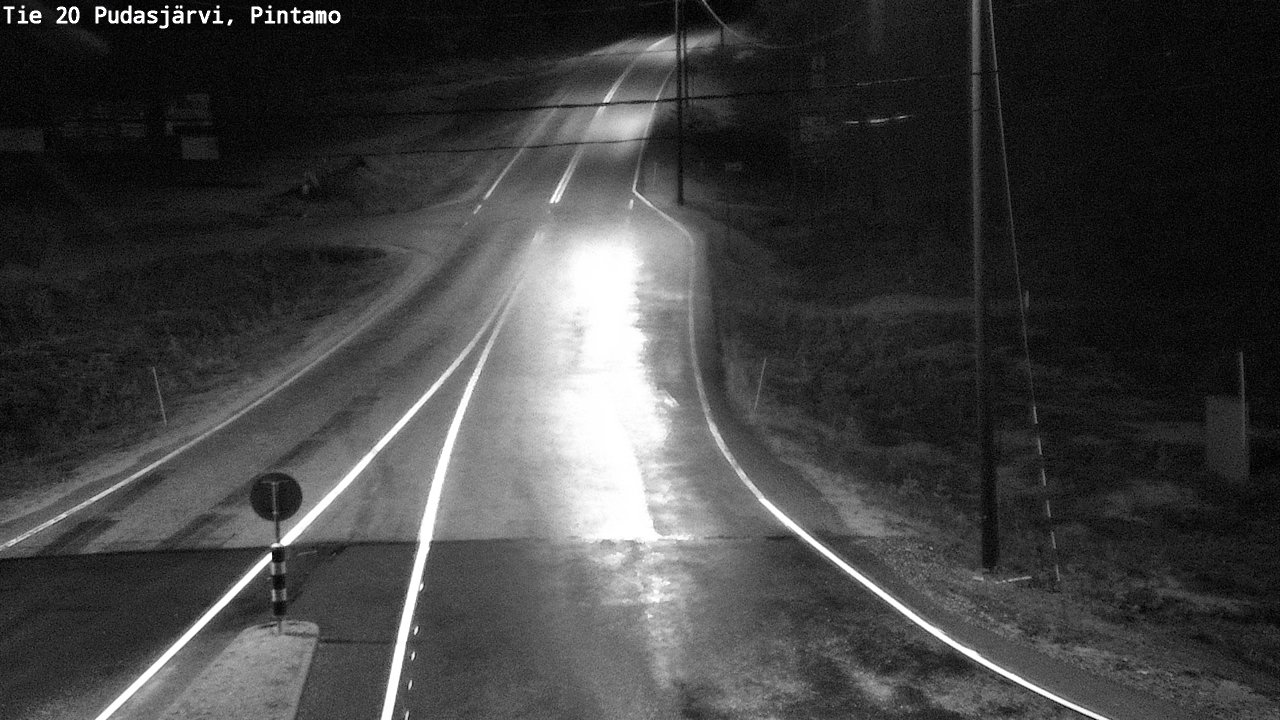 Weather Camera Image Road 20 Pudasjärvi, Pintamo, Pudasjärvi, Pohjois-Pohjanmaa