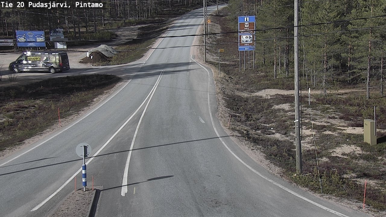 Kelikamerat Kuva Tie 20 Pudasjärvi, Pintamo, Pudasjärvi, Pohjois-Pohjanmaa