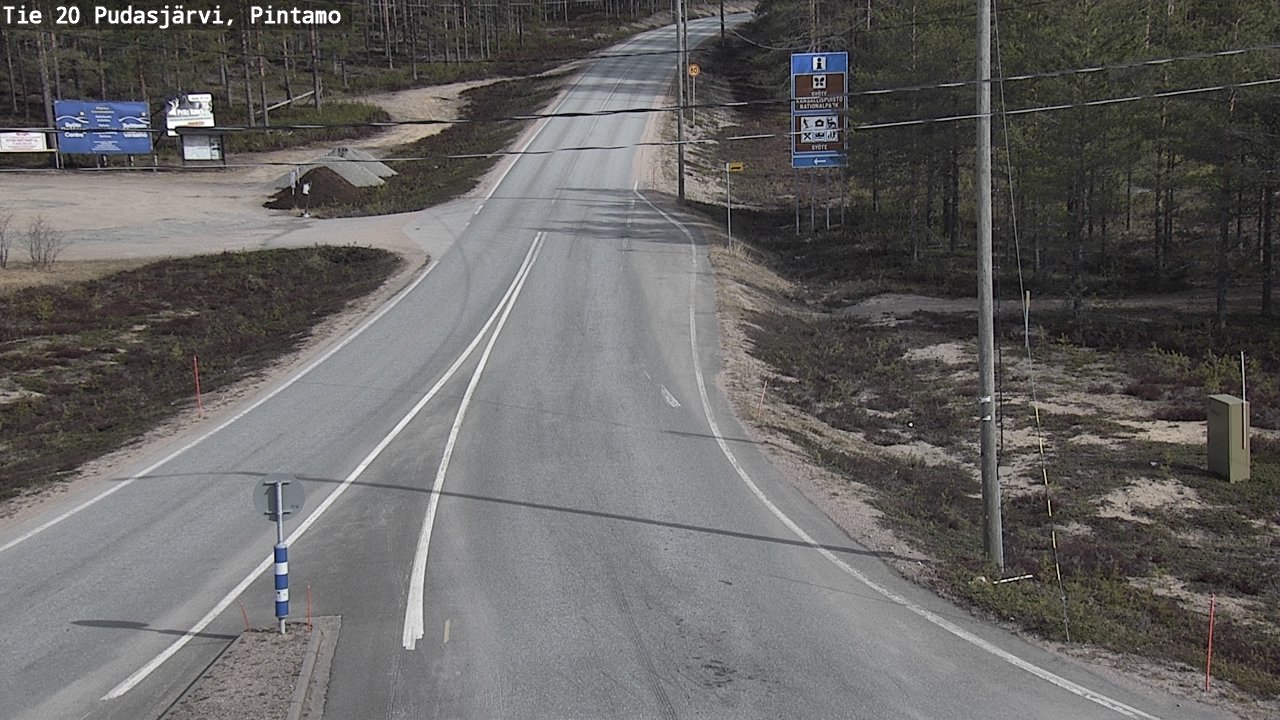 Kelikamerat Kuva Tie 20 Pudasjärvi, Pintamo, Pudasjärvi, Pohjois-Pohjanmaa
