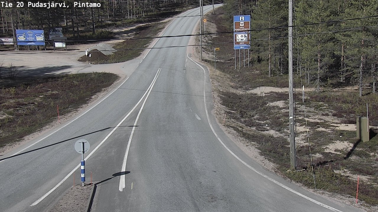 Kelikamerat Kuva Tie 20 Pudasjärvi, Pintamo, Pudasjärvi, Pohjois-Pohjanmaa