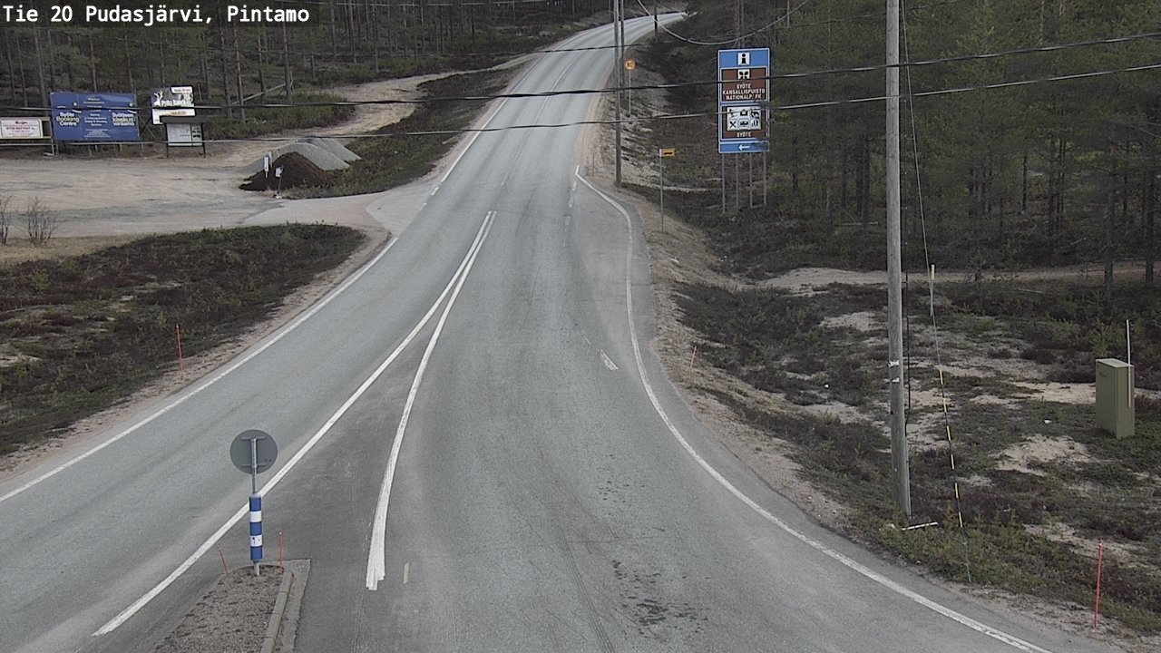 Kelikamerat Kuva Tie 20 Pudasjärvi, Pintamo, Pudasjärvi, Pohjois-Pohjanmaa