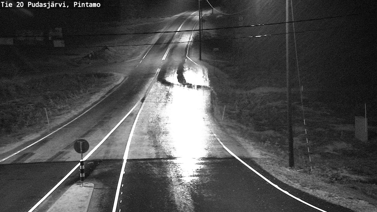 Weather Camera Image Road 20 Pudasjärvi, Pintamo, Pudasjärvi, Pohjois-Pohjanmaa
