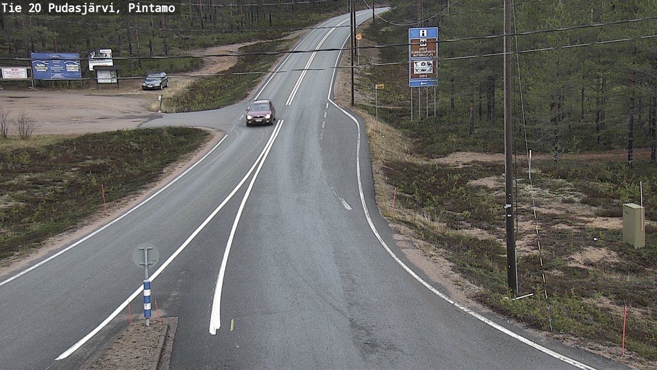 Kelikamerat Kuva Tie 20 Pudasjärvi, Pintamo, Pudasjärvi, Pohjois-Pohjanmaa