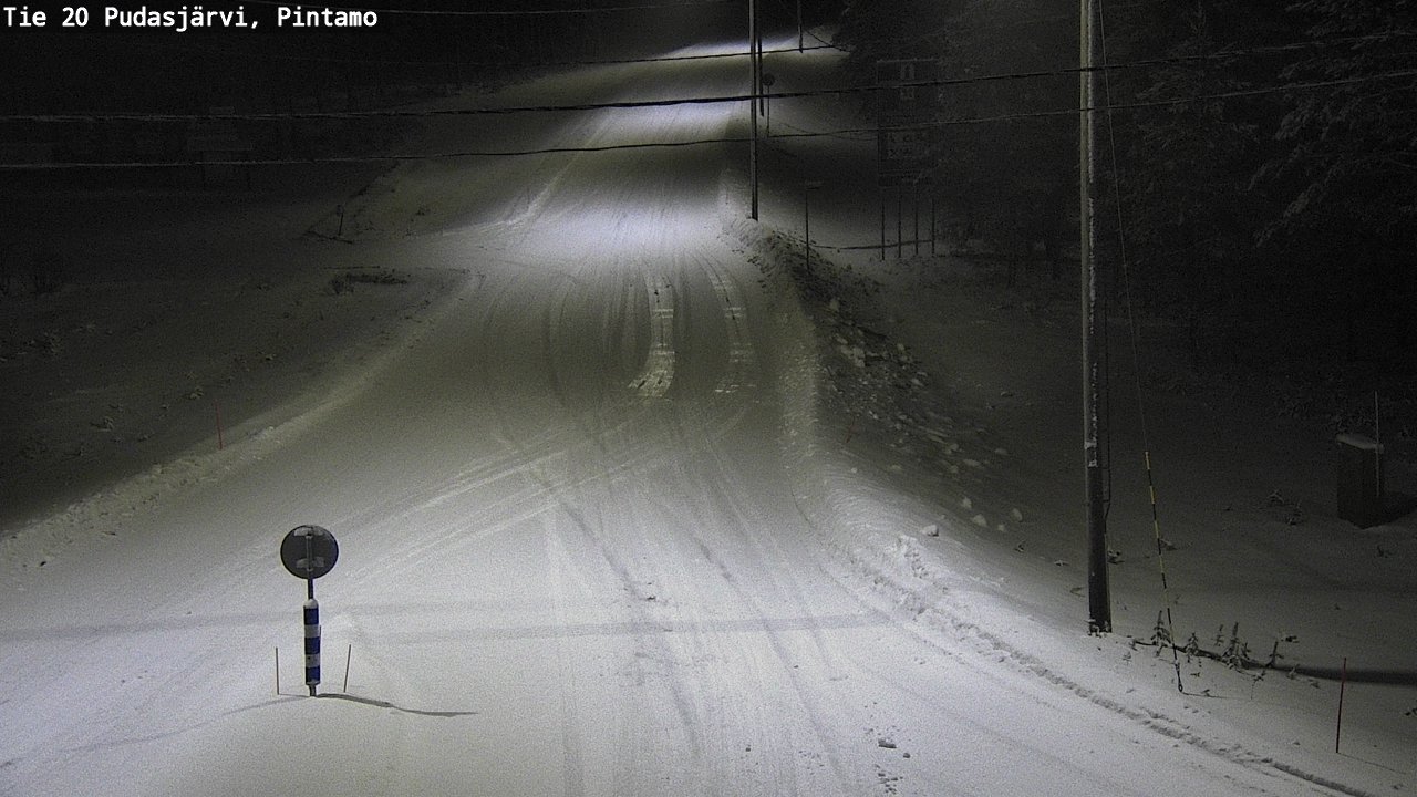 Weather Camera Image Väg 20 Pudasjärvi, Pintamo, Pudasjärvi, Pohjois-Pohjanmaa