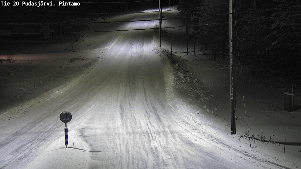 Weather Camera Image Väg 20 Pudasjärvi, Pintamo, Pudasjärvi, Pohjois-Pohjanmaa