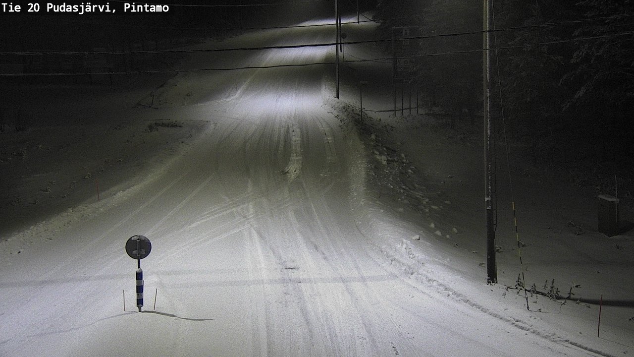Weather Camera Image Väg 20 Pudasjärvi, Pintamo, Pudasjärvi, Pohjois-Pohjanmaa