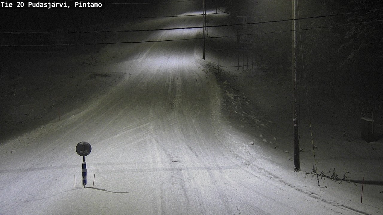 Weather Camera Image Väg 20 Pudasjärvi, Pintamo, Pudasjärvi, Pohjois-Pohjanmaa