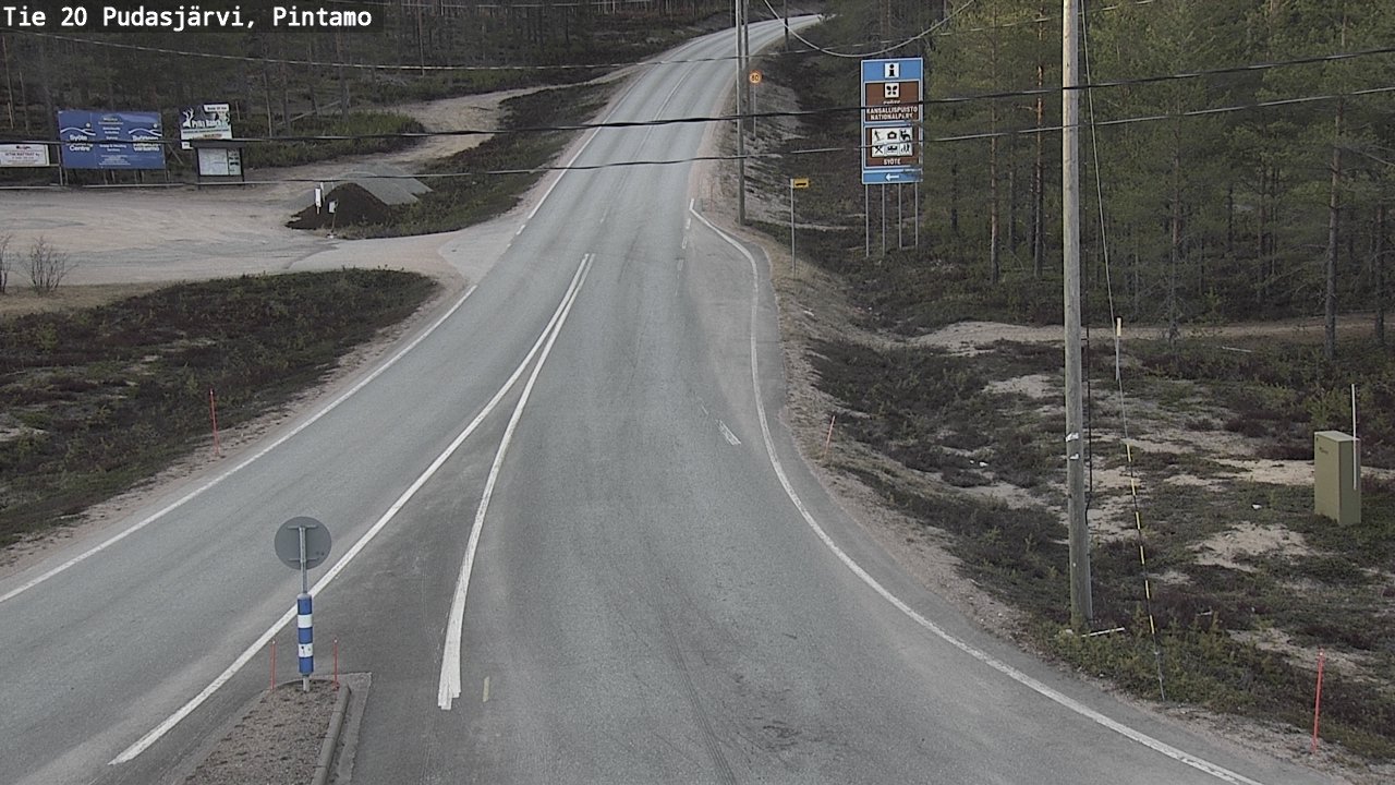 Kelikamerat Kuva Tie 20 Pudasjärvi, Pintamo, Pudasjärvi, Pohjois-Pohjanmaa