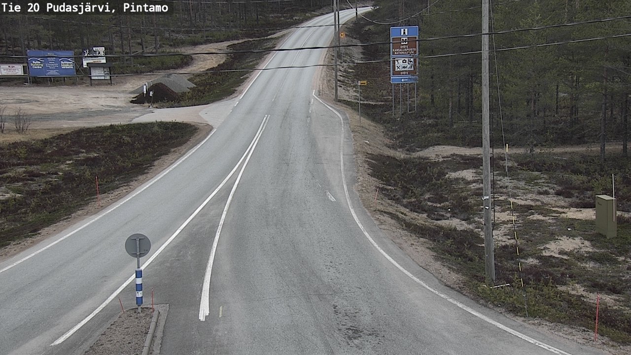 Kelikamerat Kuva Tie 20 Pudasjärvi, Pintamo, Pudasjärvi, Pohjois-Pohjanmaa