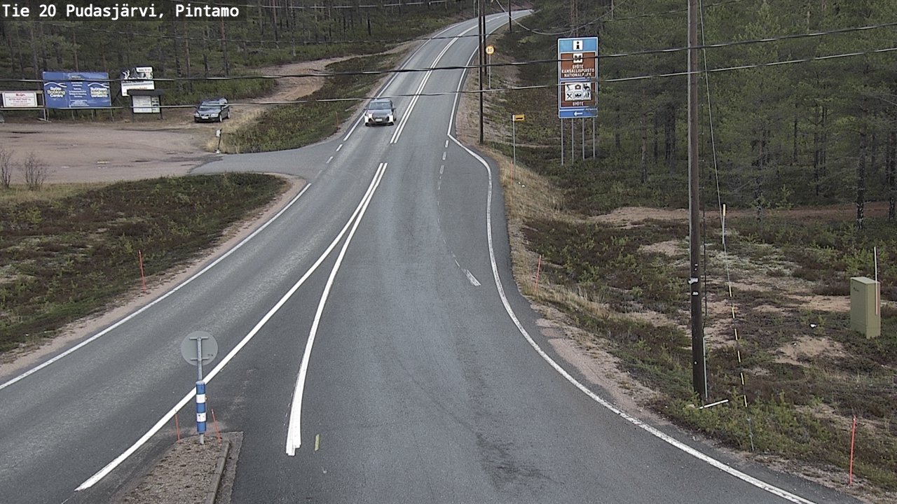 Kelikamerat Kuva Tie 20 Pudasjärvi, Pintamo, Pudasjärvi, Pohjois-Pohjanmaa