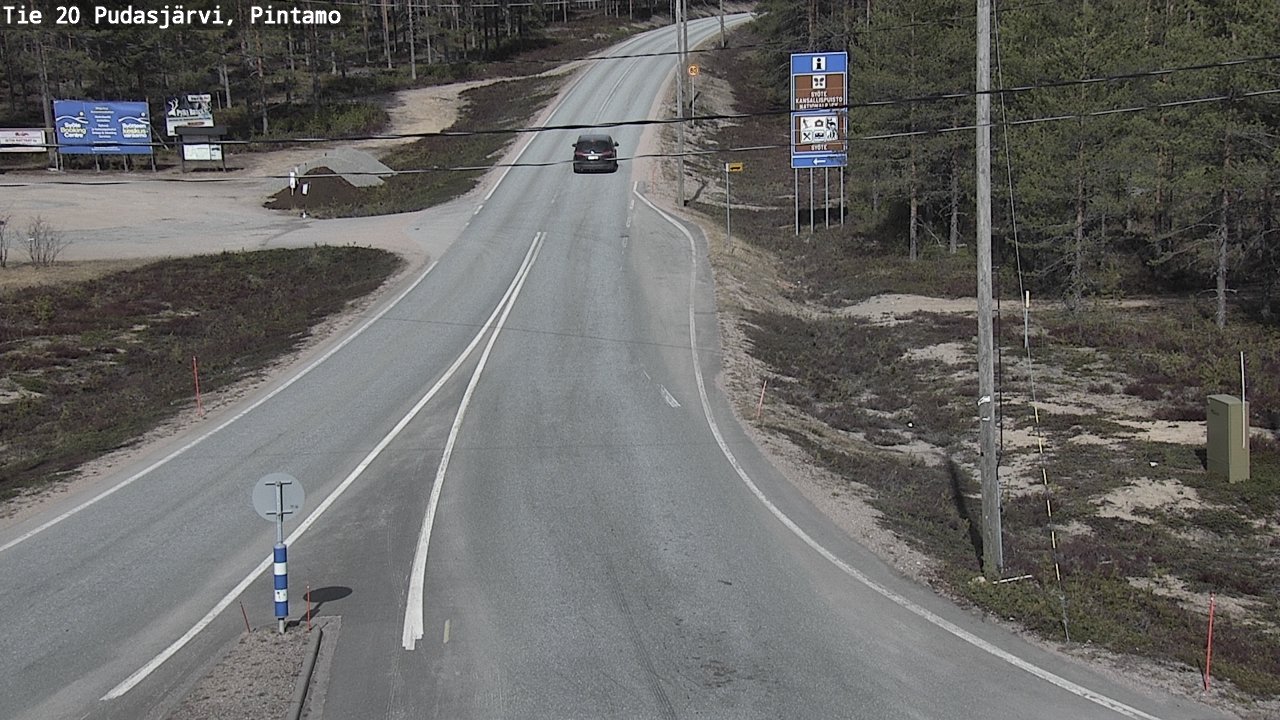 Kelikamerat Kuva Tie 20 Pudasjärvi, Pintamo, Pudasjärvi, Pohjois-Pohjanmaa