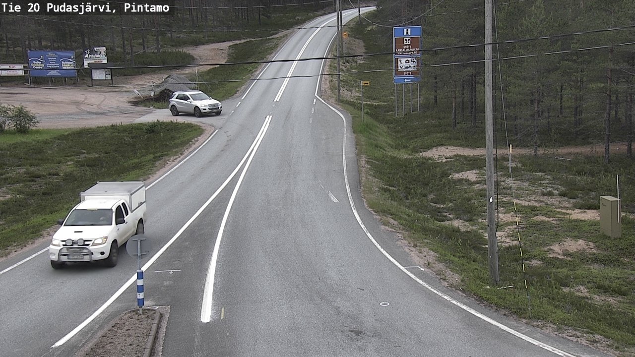 Kelikamerat Kuva Tie 20 Pudasjärvi, Pintamo, Pudasjärvi, Pohjois-Pohjanmaa