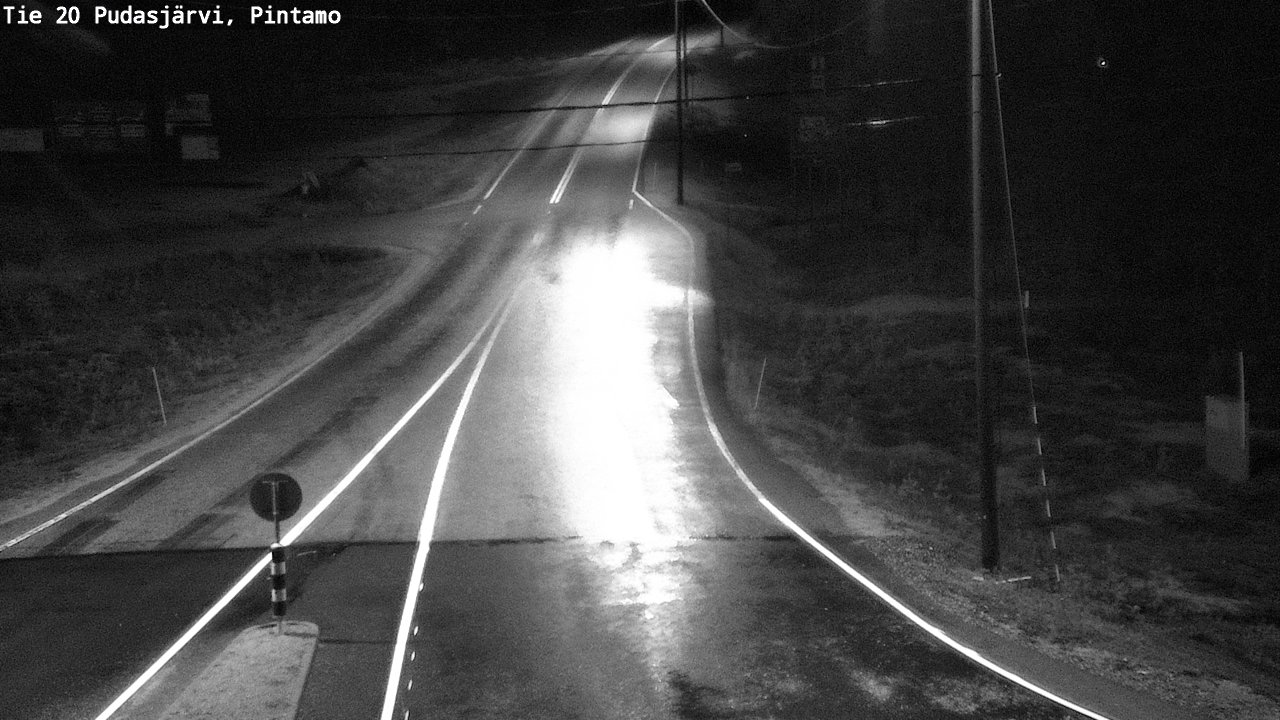 Weather Camera Image Road 20 Pudasjärvi, Pintamo, Pudasjärvi, Pohjois-Pohjanmaa