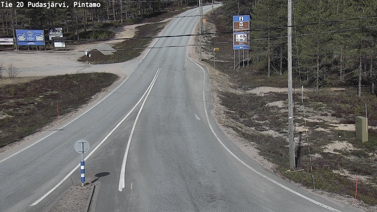 Kelikamerat Kuva Tie 20 Pudasjärvi, Pintamo, Pudasjärvi, Pohjois-Pohjanmaa