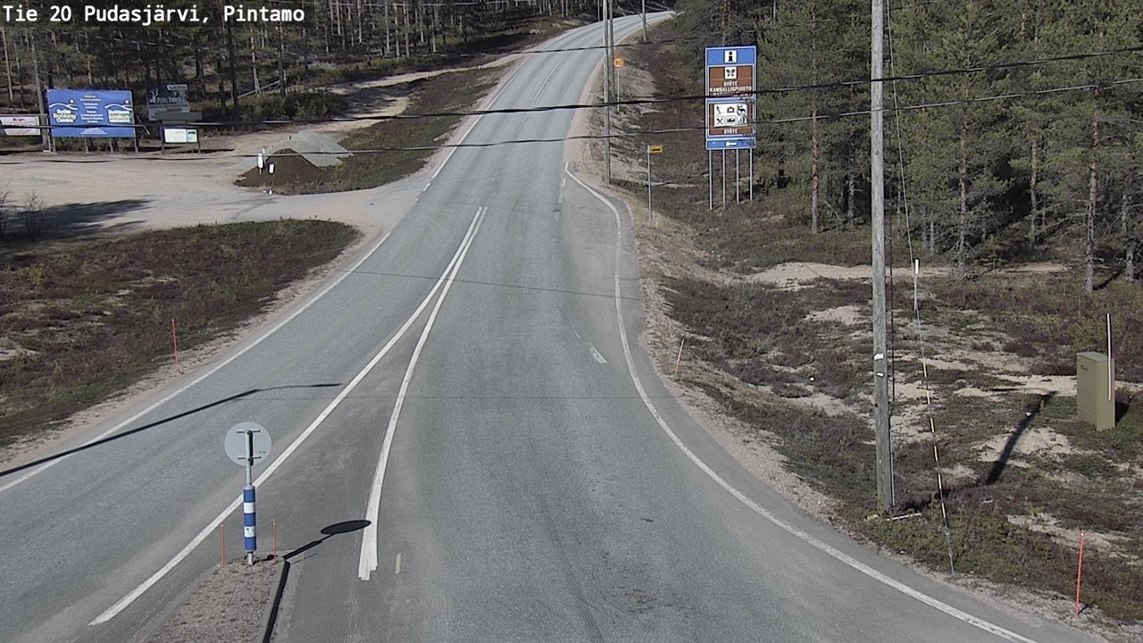 Kelikamerat Kuva Tie 20 Pudasjärvi, Pintamo, Pudasjärvi, Pohjois-Pohjanmaa