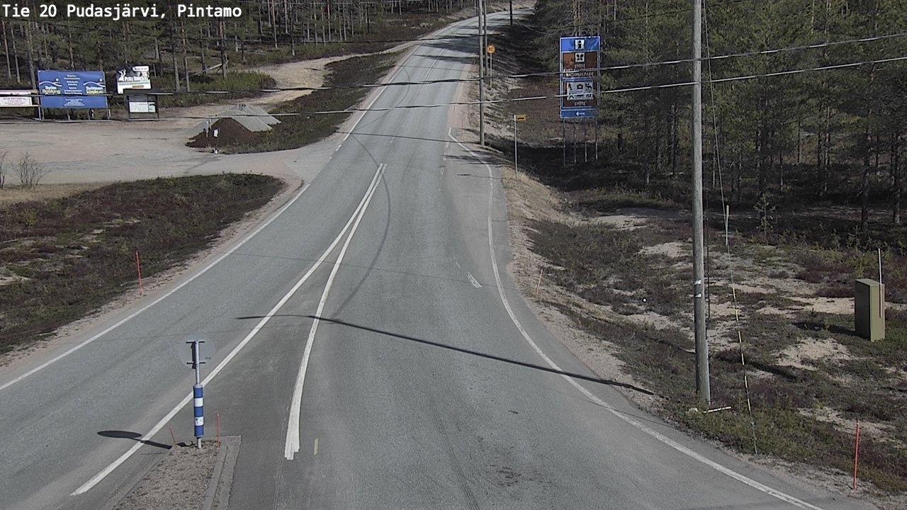 Kelikamerat Kuva Tie 20 Pudasjärvi, Pintamo, Pudasjärvi, Pohjois-Pohjanmaa