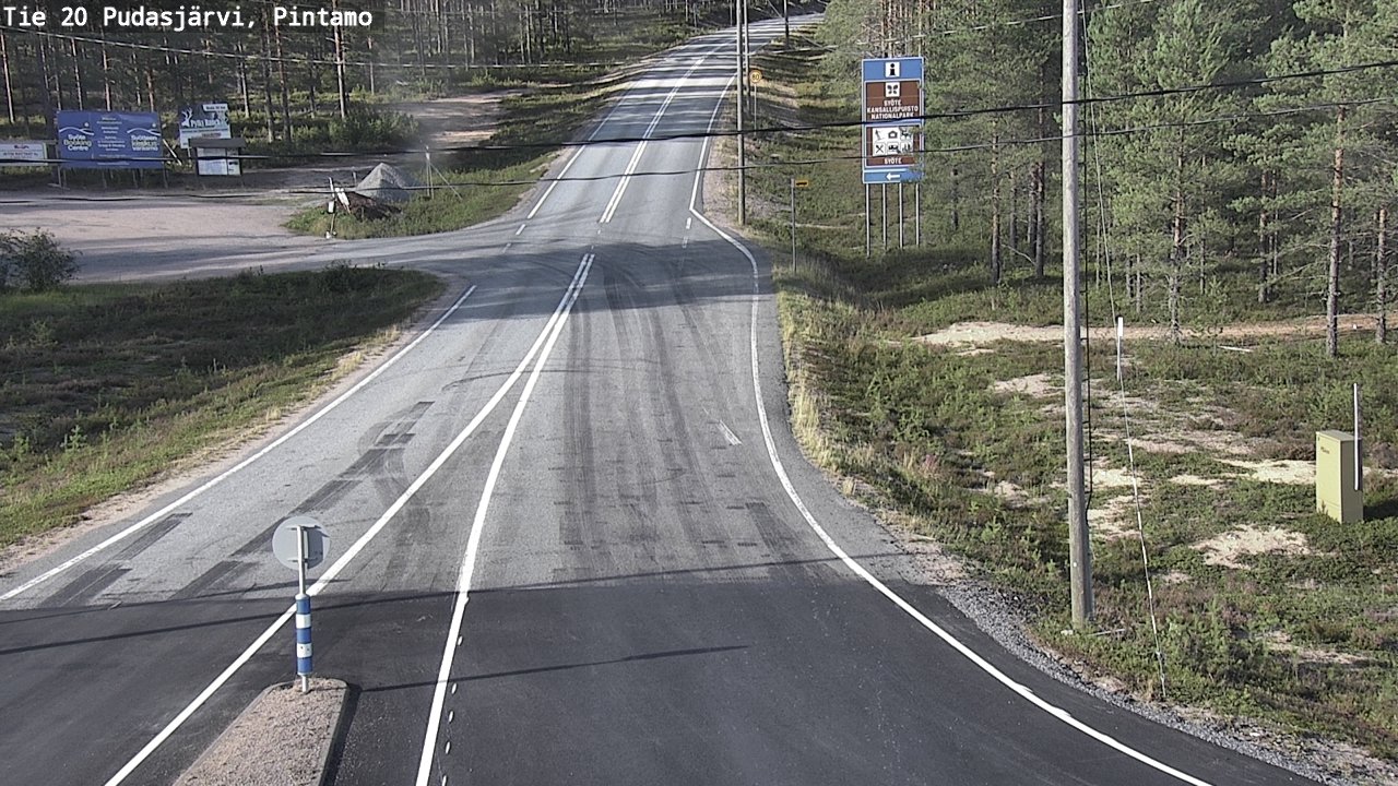 Kelikamerat Kuva Tie 20 Pudasjärvi, Pintamo, Pudasjärvi, Pohjois-Pohjanmaa