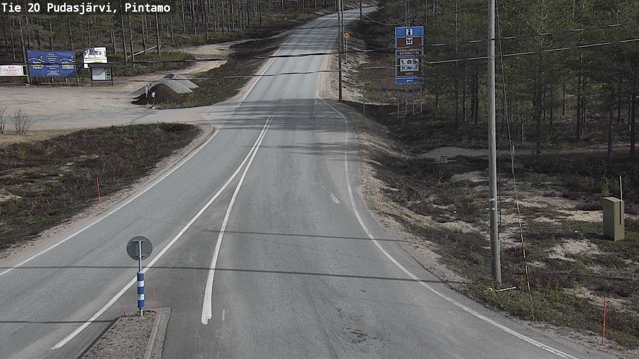 Kelikamerat Kuva Tie 20 Pudasjärvi, Pintamo, Pudasjärvi, Pohjois-Pohjanmaa
