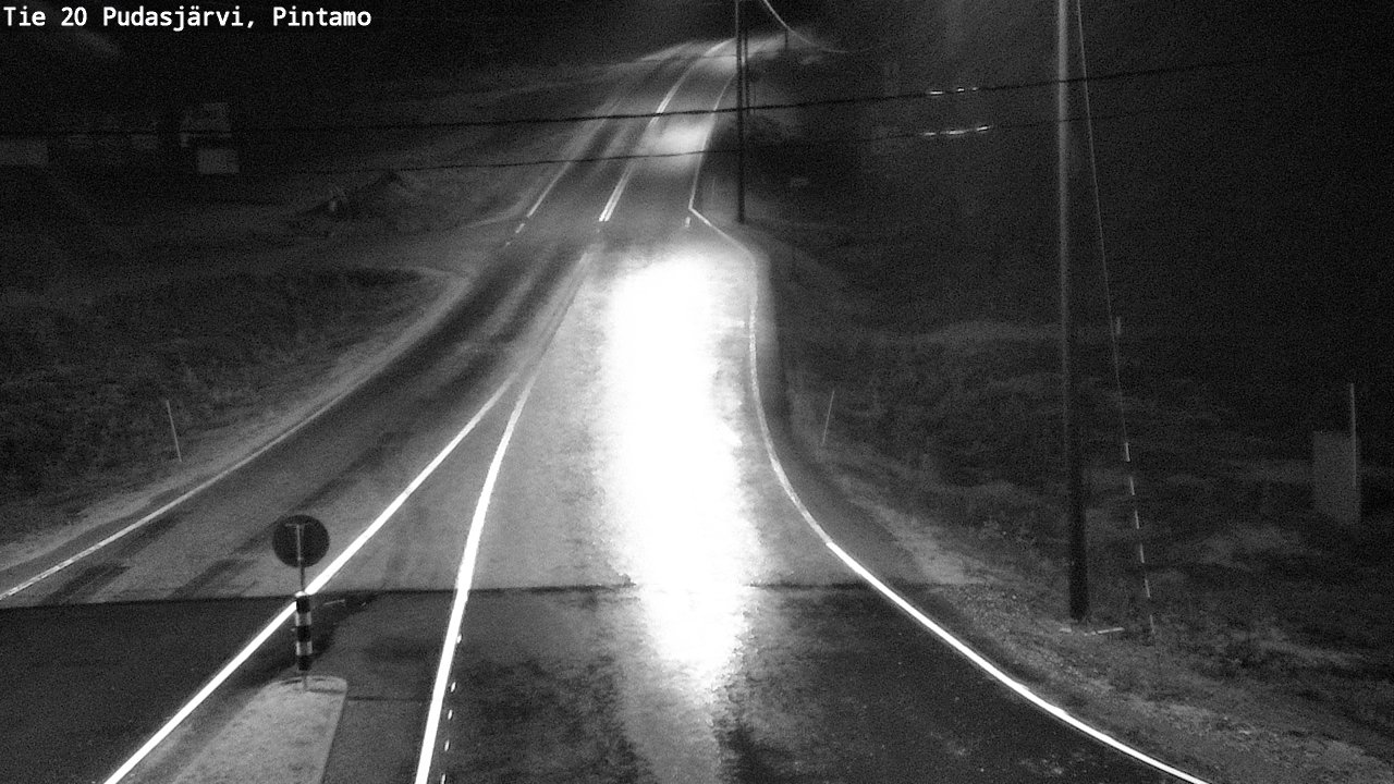 Weather Camera Image Road 20 Pudasjärvi, Pintamo, Pudasjärvi, Pohjois-Pohjanmaa