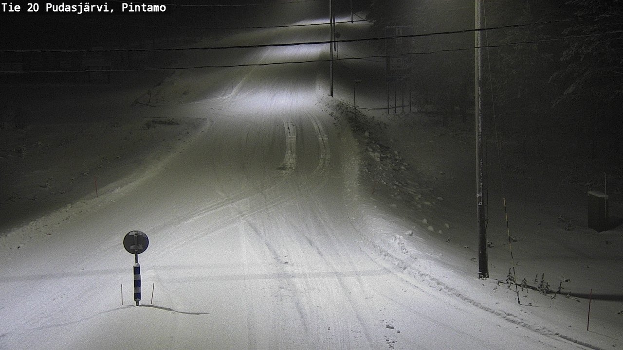 Weather Camera Image Väg 20 Pudasjärvi, Pintamo, Pudasjärvi, Pohjois-Pohjanmaa