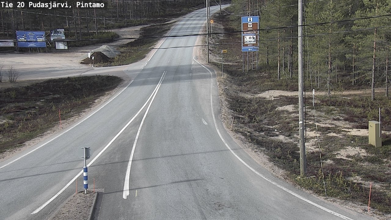 Kelikamerat Kuva Tie 20 Pudasjärvi, Pintamo, Pudasjärvi, Pohjois-Pohjanmaa