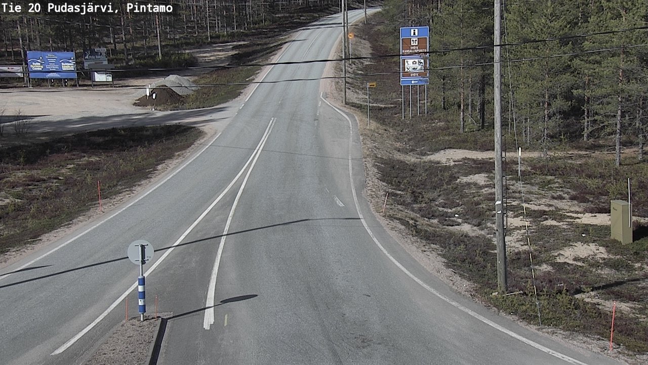 Kelikamerat Kuva Tie 20 Pudasjärvi, Pintamo, Pudasjärvi, Pohjois-Pohjanmaa