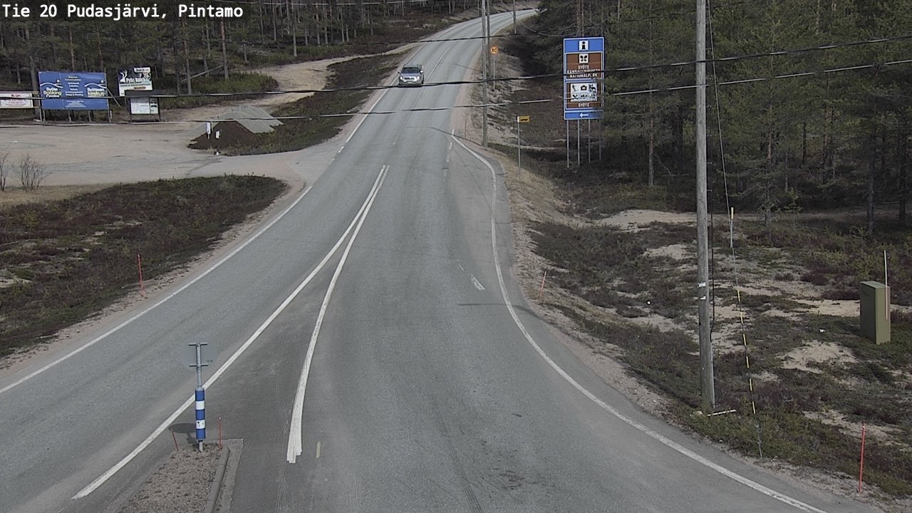 Kelikamerat Kuva Tie 20 Pudasjärvi, Pintamo, Pudasjärvi, Pohjois-Pohjanmaa