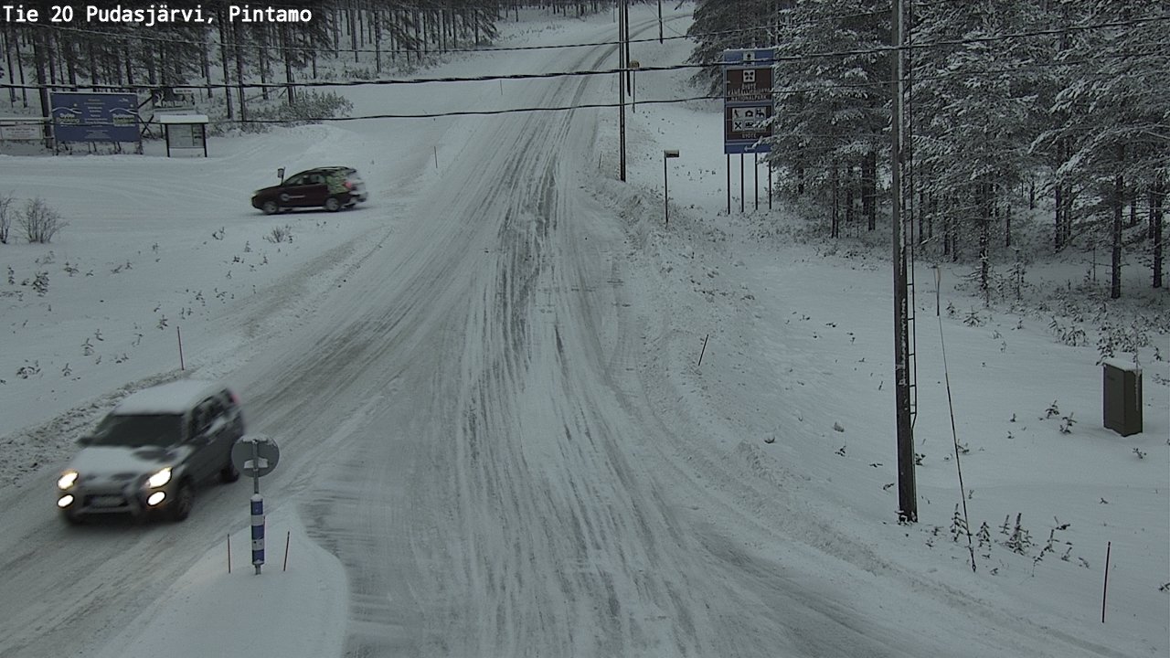 Weather Camera Image Väg 20 Pudasjärvi, Pintamo, Pudasjärvi, Pohjois-Pohjanmaa