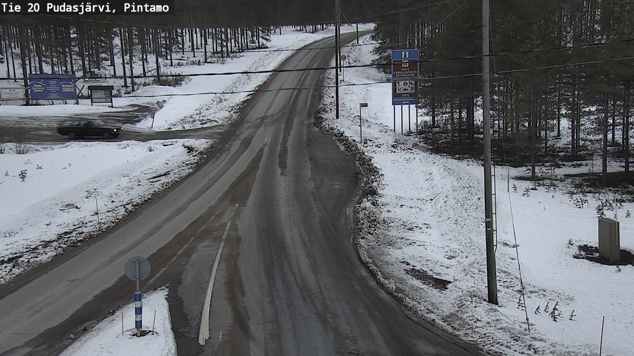 Weather Camera Image Road 20 Pudasjärvi, Pintamo, Pudasjärvi, Pohjois-Pohjanmaa