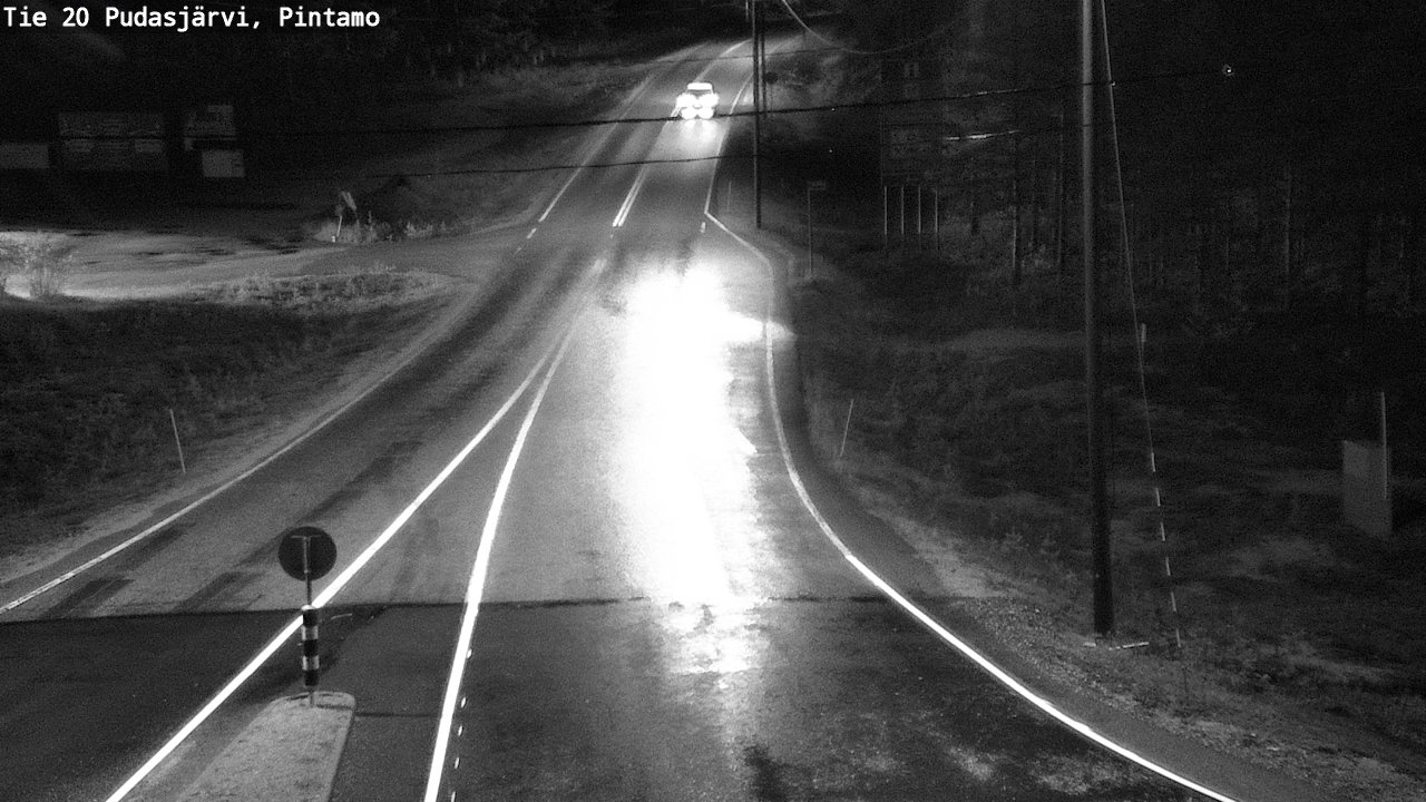 Weather Camera Image Road 20 Pudasjärvi, Pintamo, Pudasjärvi, Pohjois-Pohjanmaa