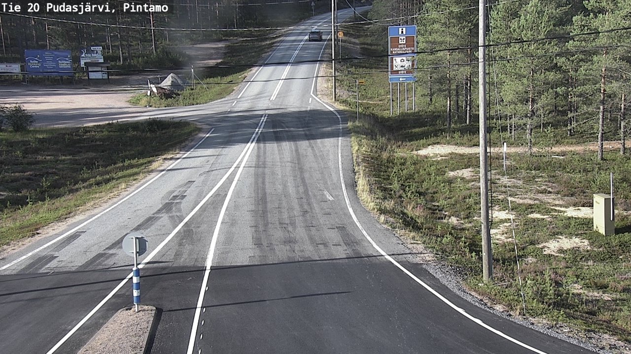 Kelikamerat Kuva Tie 20 Pudasjärvi, Pintamo, Pudasjärvi, Pohjois-Pohjanmaa