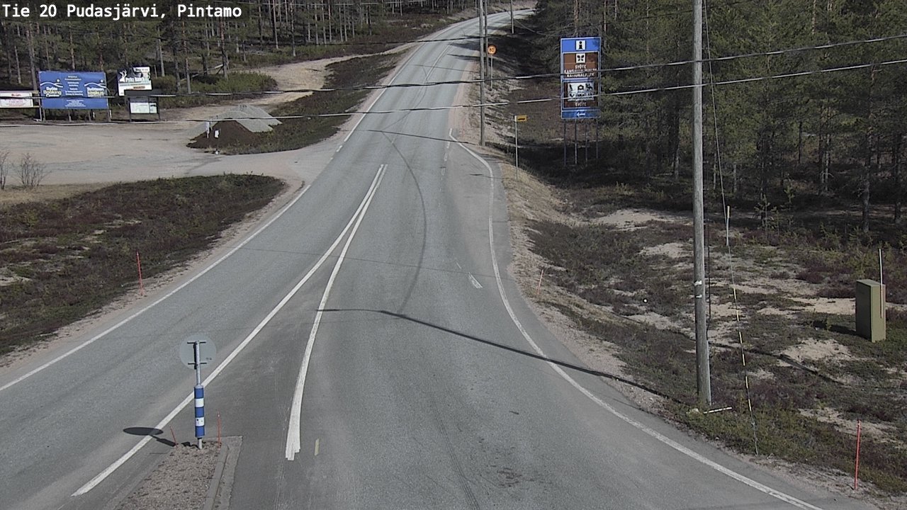 Kelikamerat Kuva Tie 20 Pudasjärvi, Pintamo, Pudasjärvi, Pohjois-Pohjanmaa