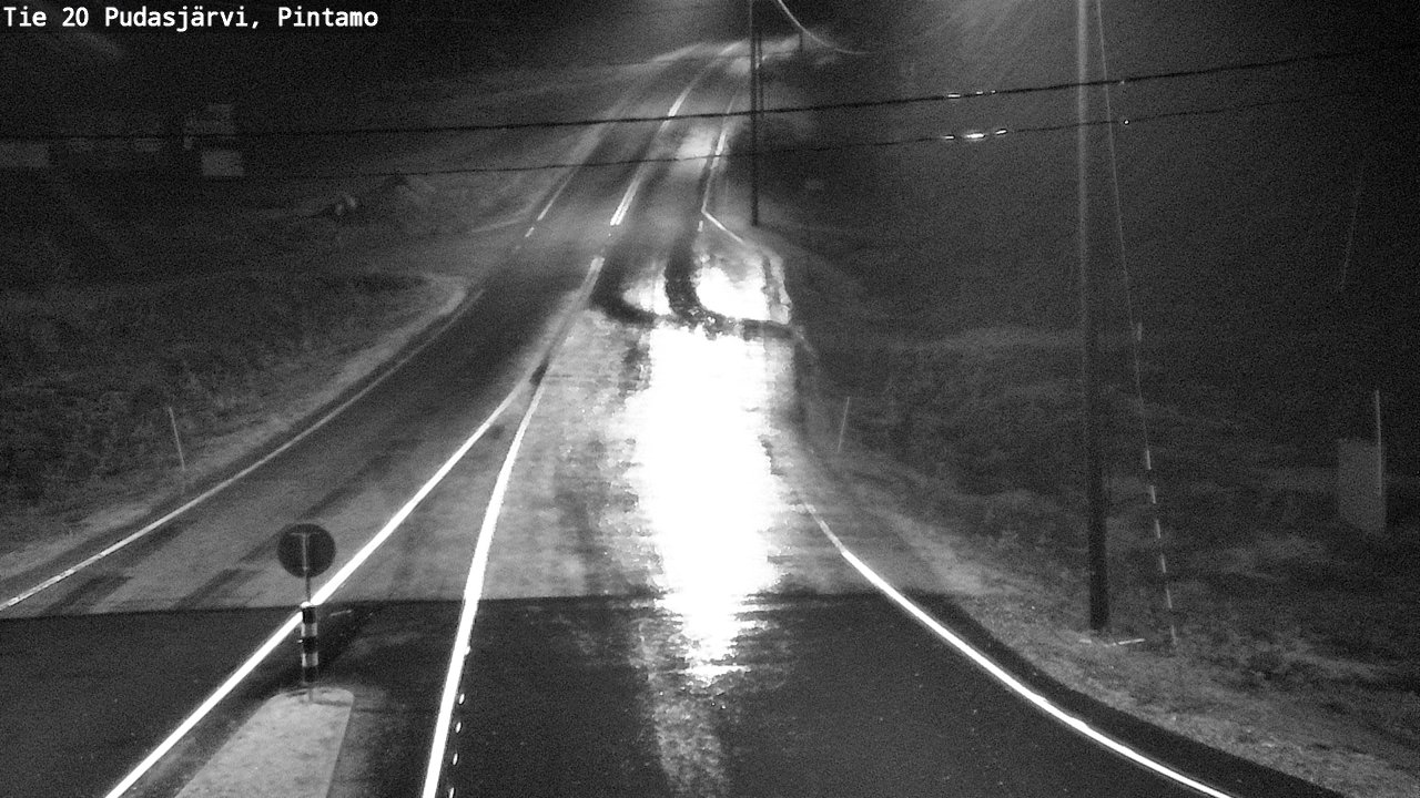 Weather Camera Image Road 20 Pudasjärvi, Pintamo, Pudasjärvi, Pohjois-Pohjanmaa