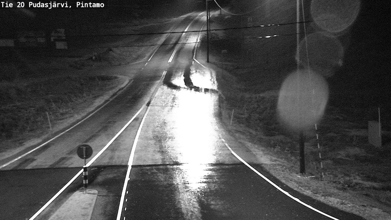 Weather Camera Image Road 20 Pudasjärvi, Pintamo, Pudasjärvi, Pohjois-Pohjanmaa