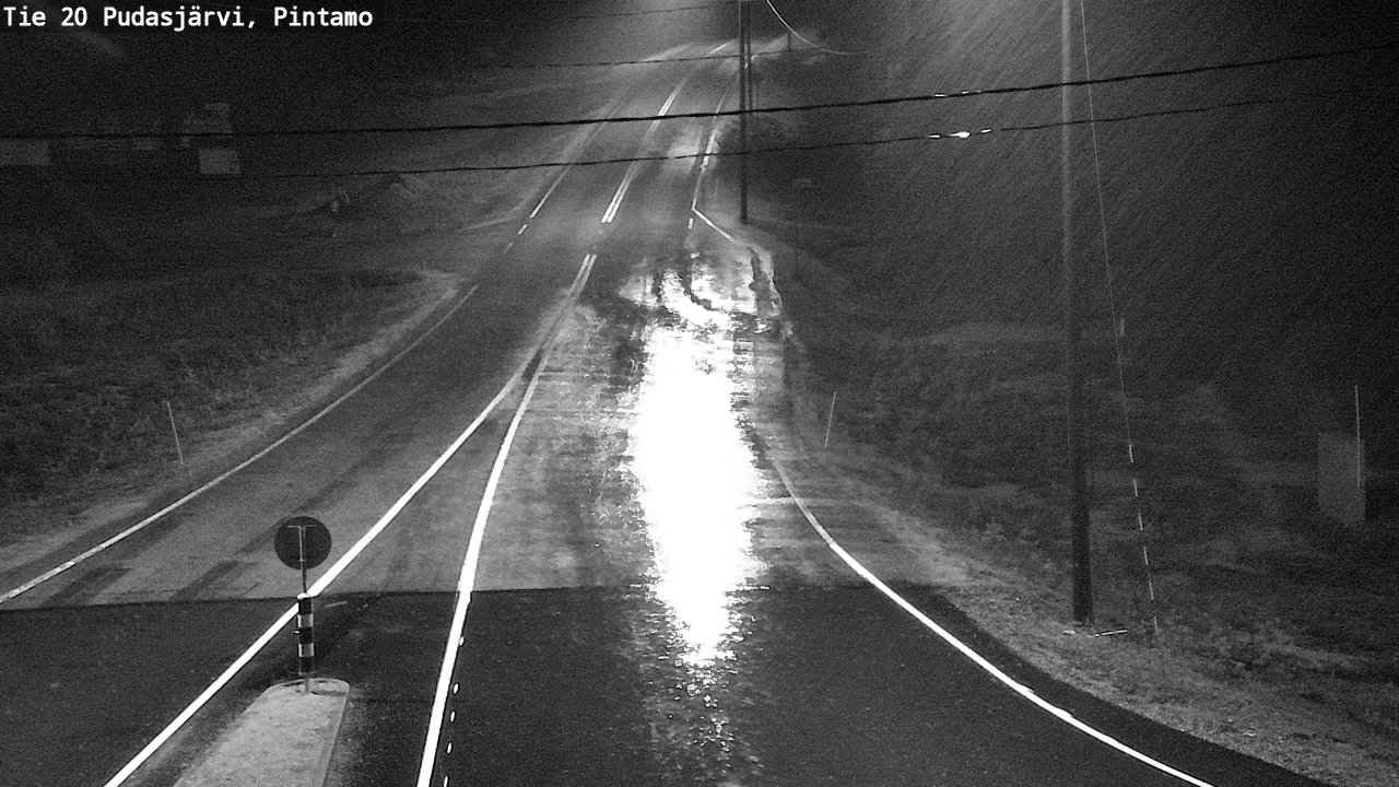 Weather Camera Image Road 20 Pudasjärvi, Pintamo, Pudasjärvi, Pohjois-Pohjanmaa