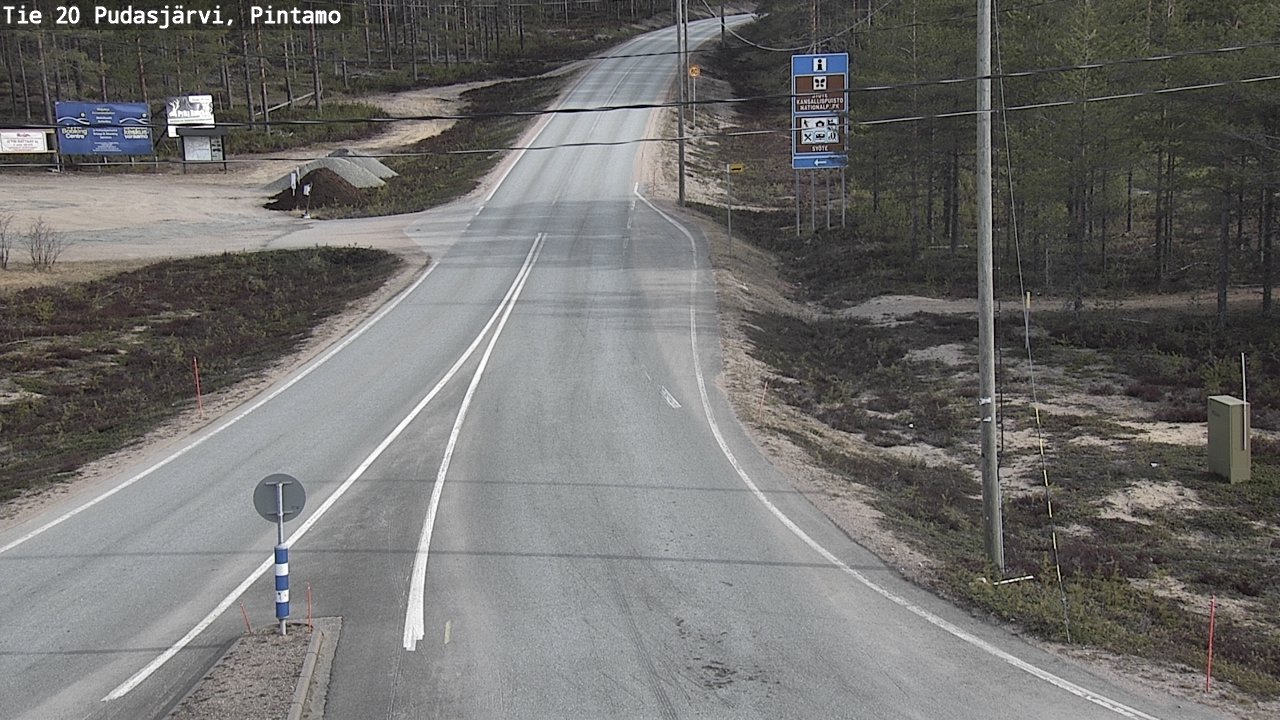 Kelikamerat Kuva Tie 20 Pudasjärvi, Pintamo, Pudasjärvi, Pohjois-Pohjanmaa