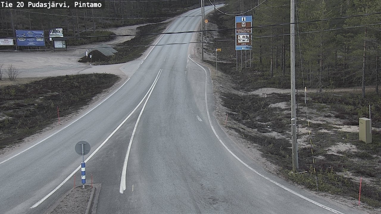 Kelikamerat Kuva Tie 20 Pudasjärvi, Pintamo, Pudasjärvi, Pohjois-Pohjanmaa