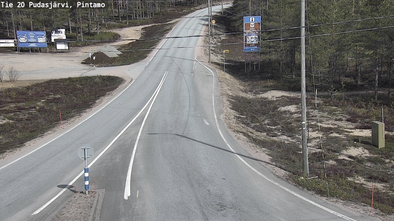 Kelikamerat Kuva Tie 20 Pudasjärvi, Pintamo, Pudasjärvi, Pohjois-Pohjanmaa
