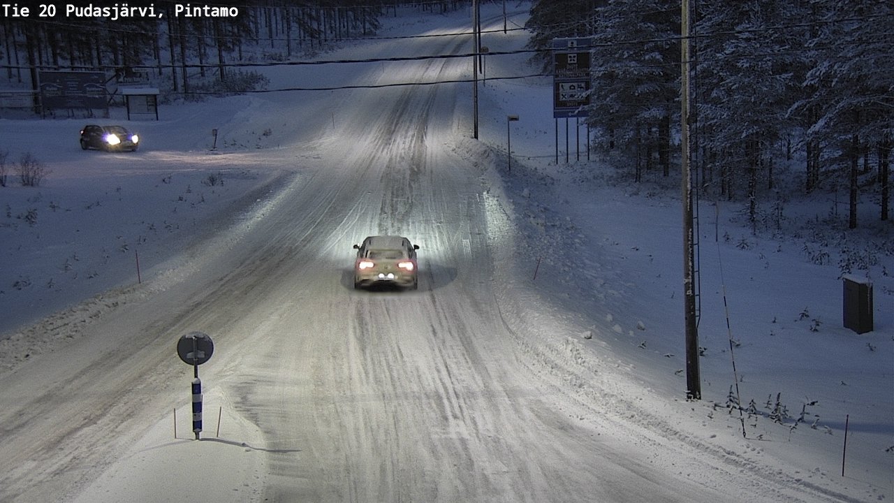 Weather Camera Image Väg 20 Pudasjärvi, Pintamo, Pudasjärvi, Pohjois-Pohjanmaa